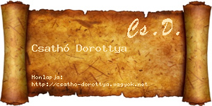 Csathó Dorottya névjegykártya